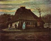 Vincent Van Gogh Cottage with Trees (nn04) oil painting picture wholesale